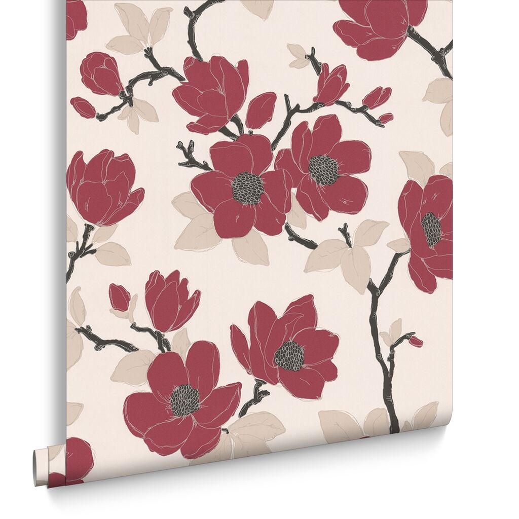 papel pintado rojo marrón,planta,flor,modelo,textil,diseño floral