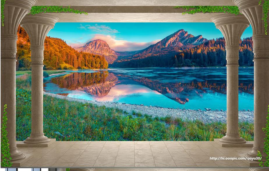 personalizzare lo sfondo,paesaggio naturale,natura,murale,cielo,lago