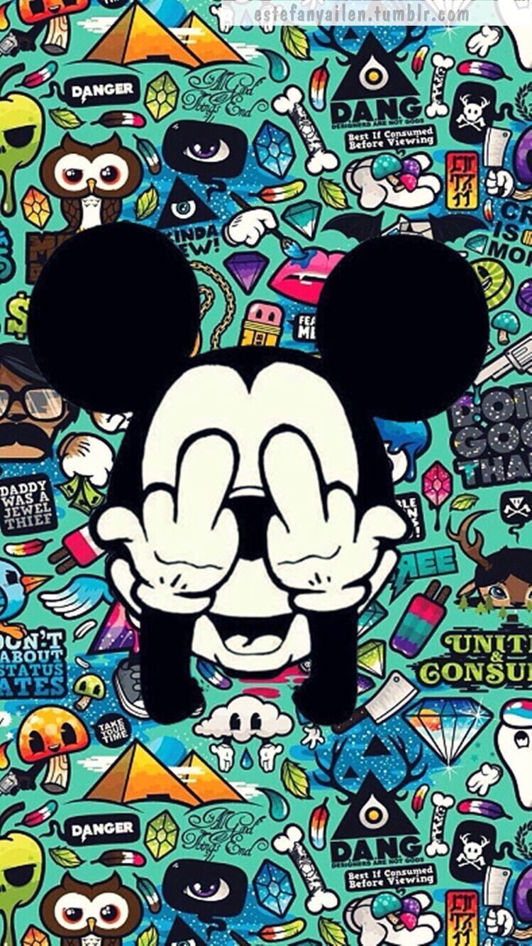 Mickey Mouse Middle Finger Wallpaperuse 2745