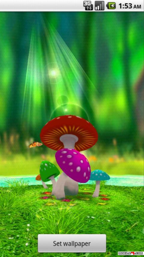 3d Mushroom Garden- WallpaperUse