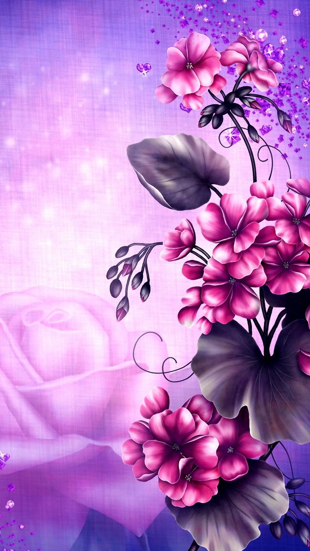 전화 핑크 벽지,보라색,분홍,라일락 꽃,꽃잎,제비꽃