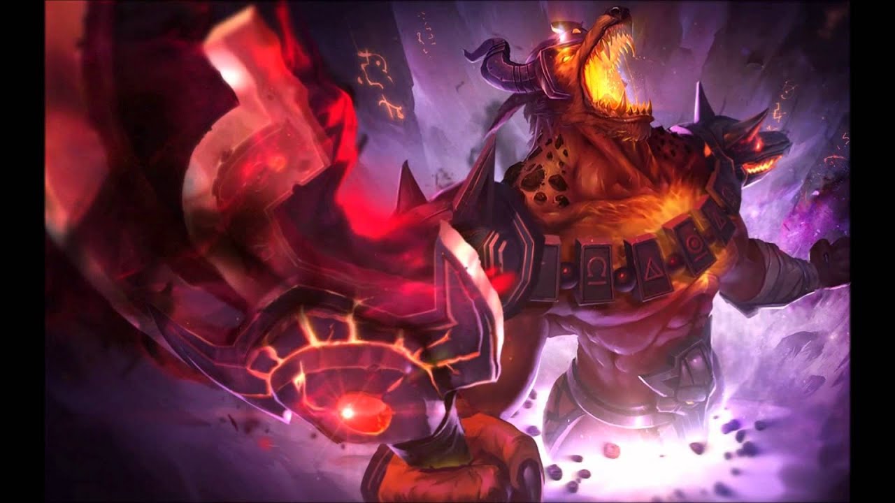 Infernal Nasus Splash Art- WallpaperUse