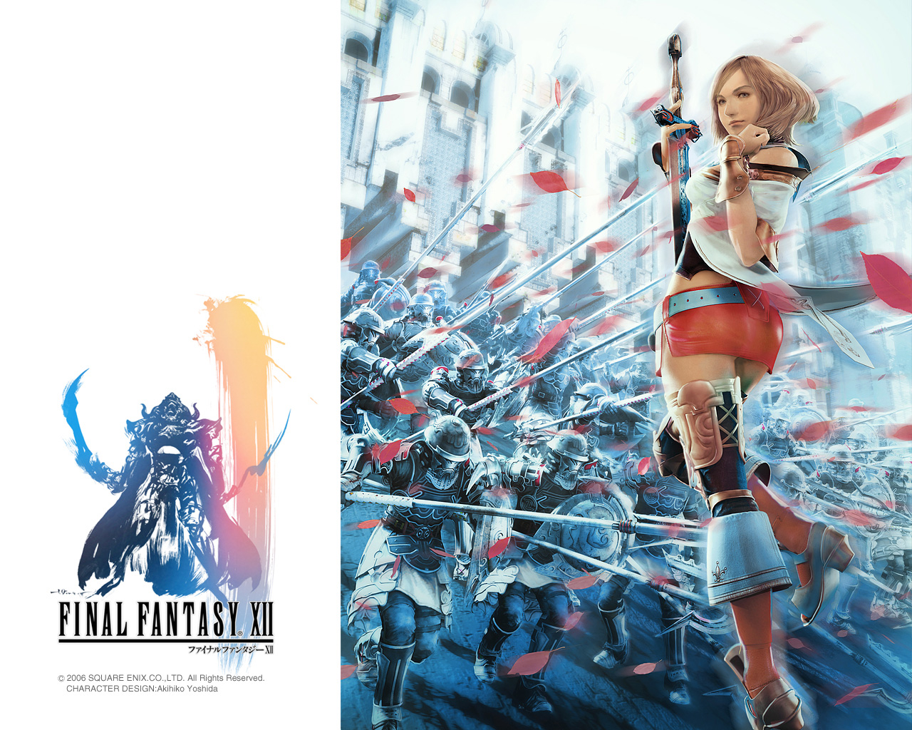 ffxii wallpaper,graphic design,poster,album cover,fictional character,art