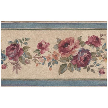 bordure de papier peint rose,rose,beige,plante,fleur,modèle