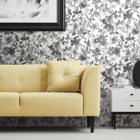 papier peint à peler et coller floral,canapé,meubles,mur,fond d'écran,salon