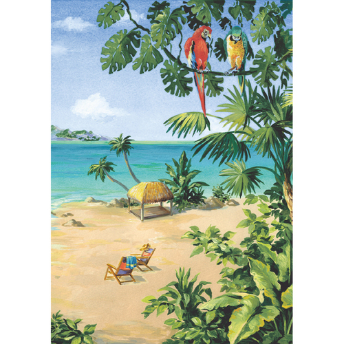 ビーチ壁紙ボーダー,カリブ海,密林,木,休暇,風景