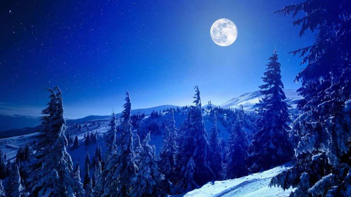 マイクロソフト無料壁紙 自然 月 空 自然の風景 冬 5668 Wallpaperuse