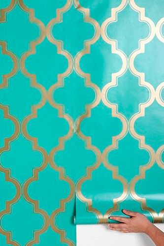 papier peint d'inspiration marocaine,aqua,vert,turquoise,modèle,sarcelle