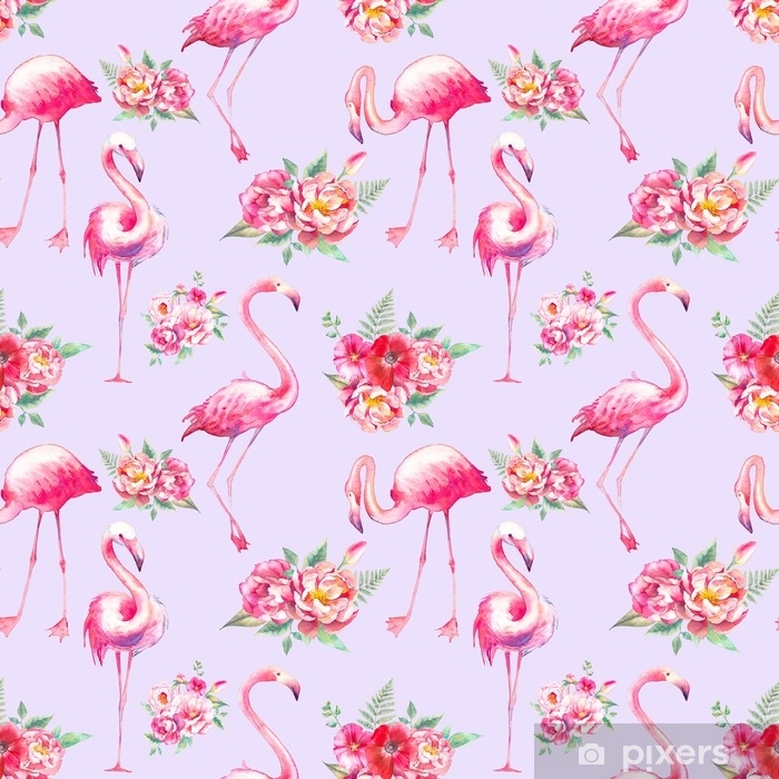 ファッション壁紙 フラミンゴ ピンク パターン 壁紙 繊維 Wallpaperuse