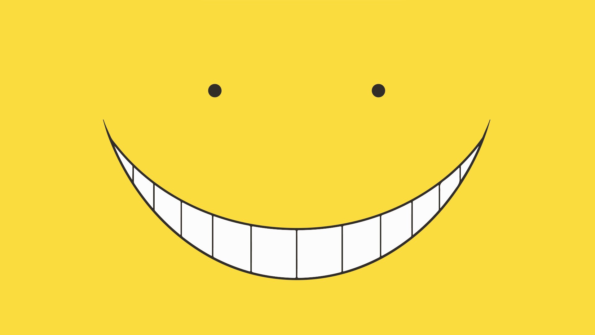 fondo de pantalla de koro sensei,amarillo,sonrisa,línea,emoticon,fuente