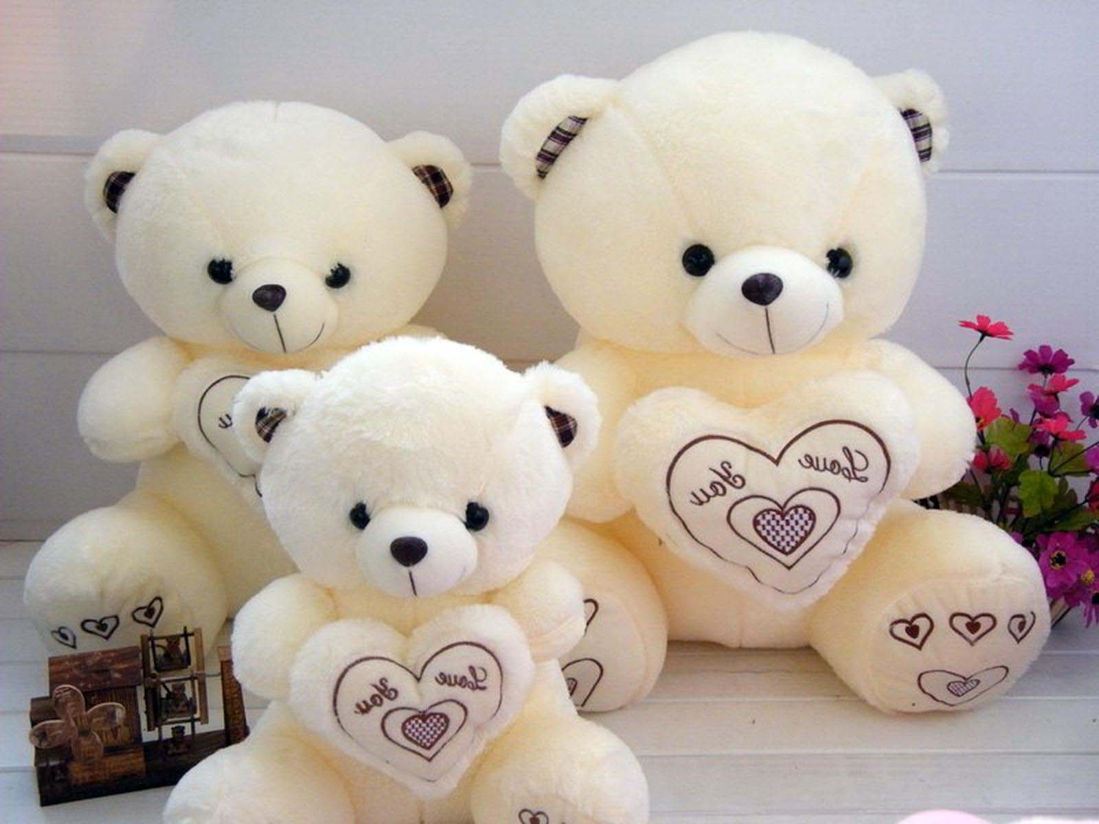 White Teddy Bear Family Wallpapers - Teddy Bear Images Download Hd