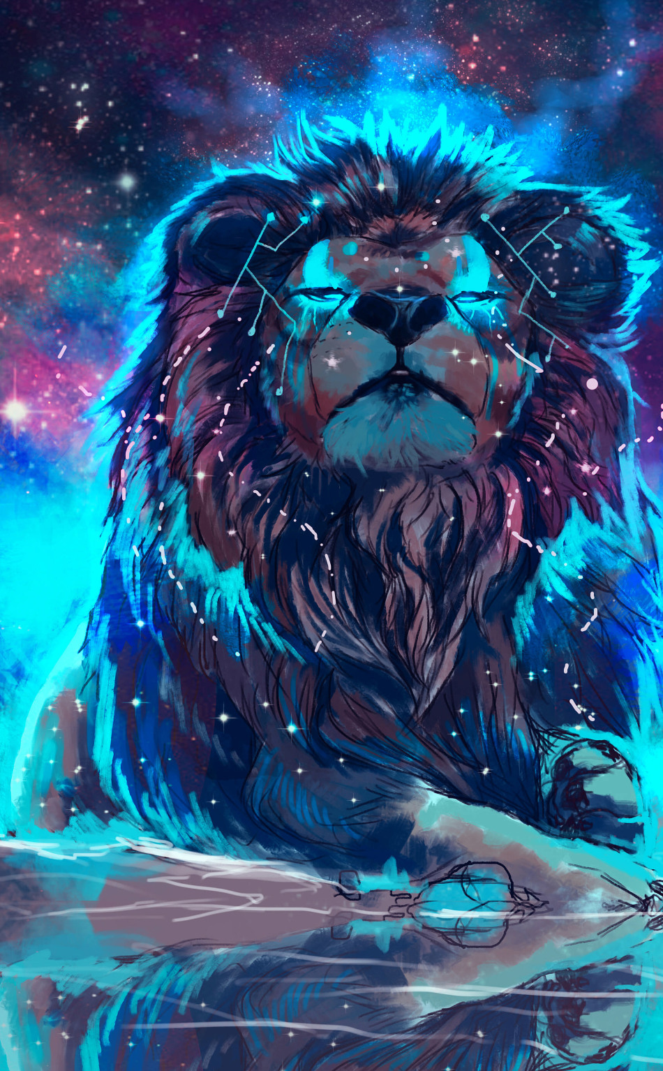 Colorful Lion Art, lion colourful phone HD phone wallpaper | Pxfuel