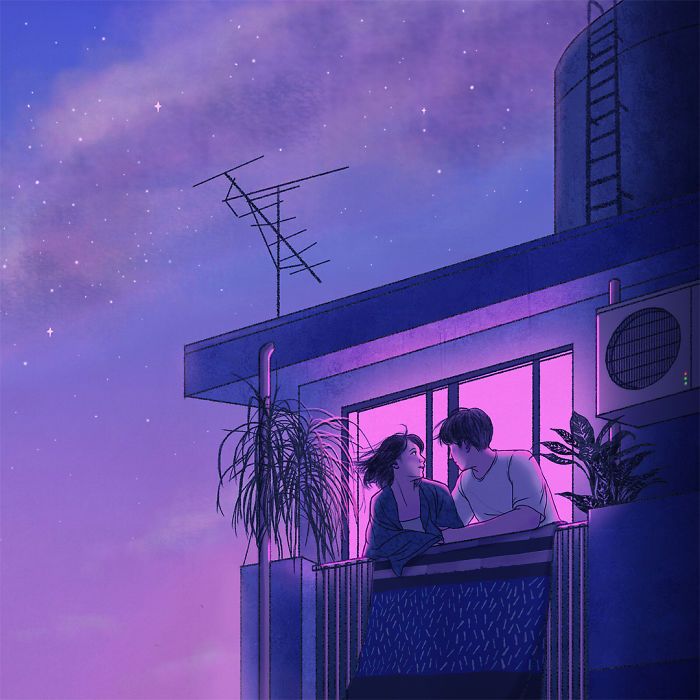 fondo de pantalla del artista coreano,púrpura,violeta,cielo,ligero,noche