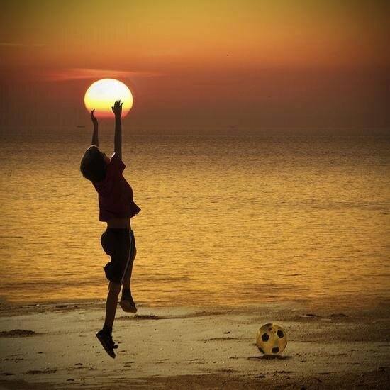 papier peint photo bagus,ciel,horizon,football,heureux,le coucher du soleil