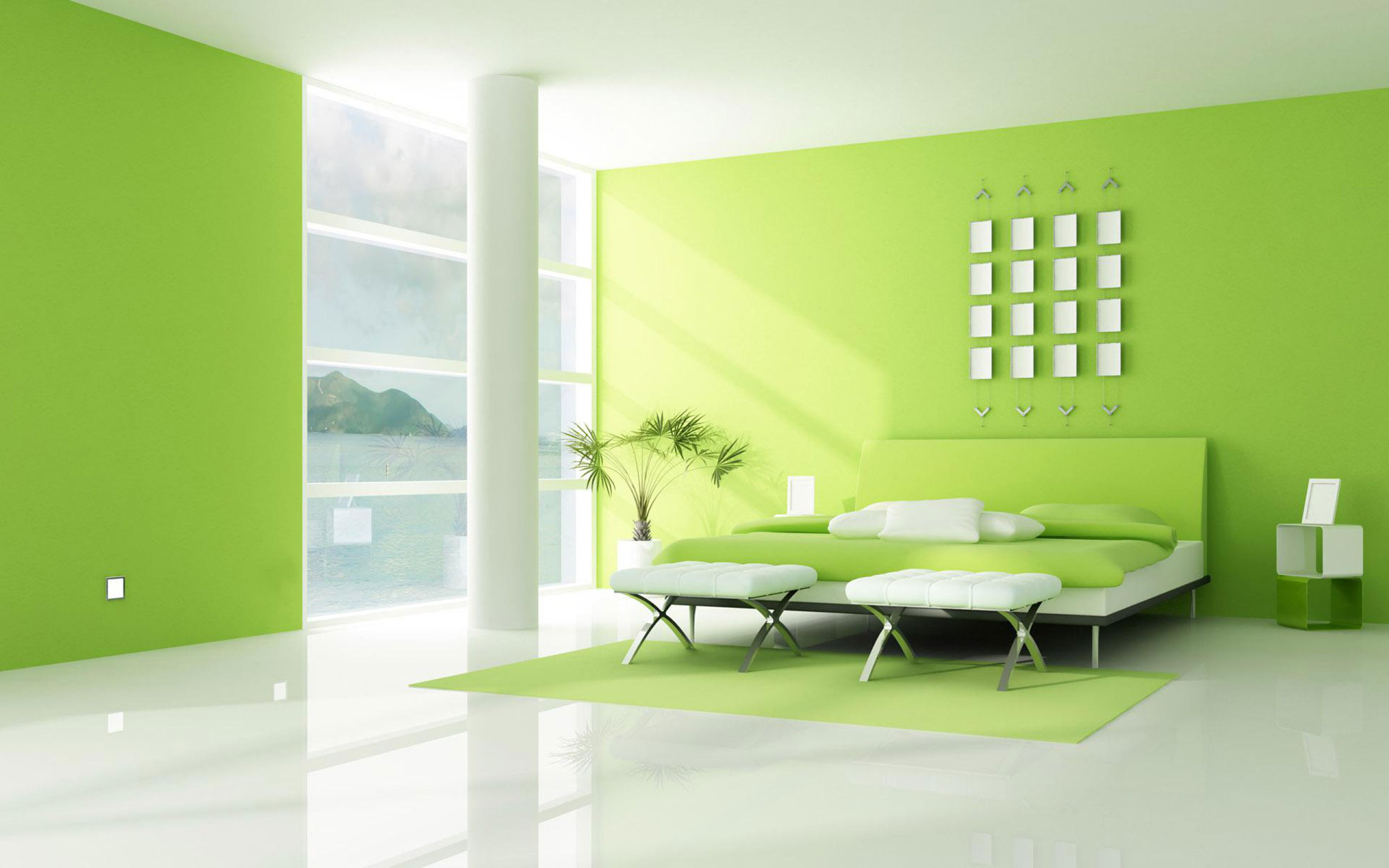 wallpaper hijau tosca,green,room,interior design,furniture,wall ...