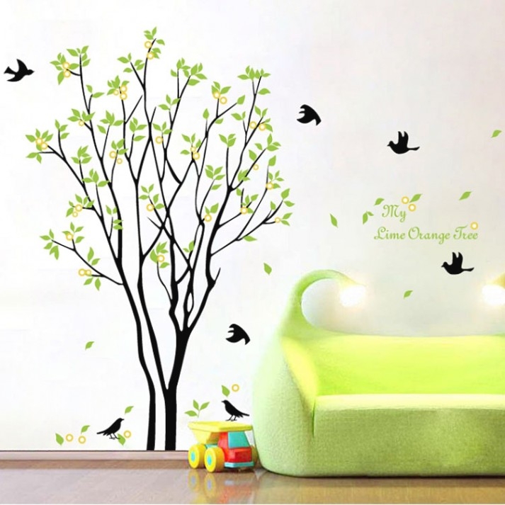 배경 dinding pohon,벽 스티커,초록,벽,벽지,방