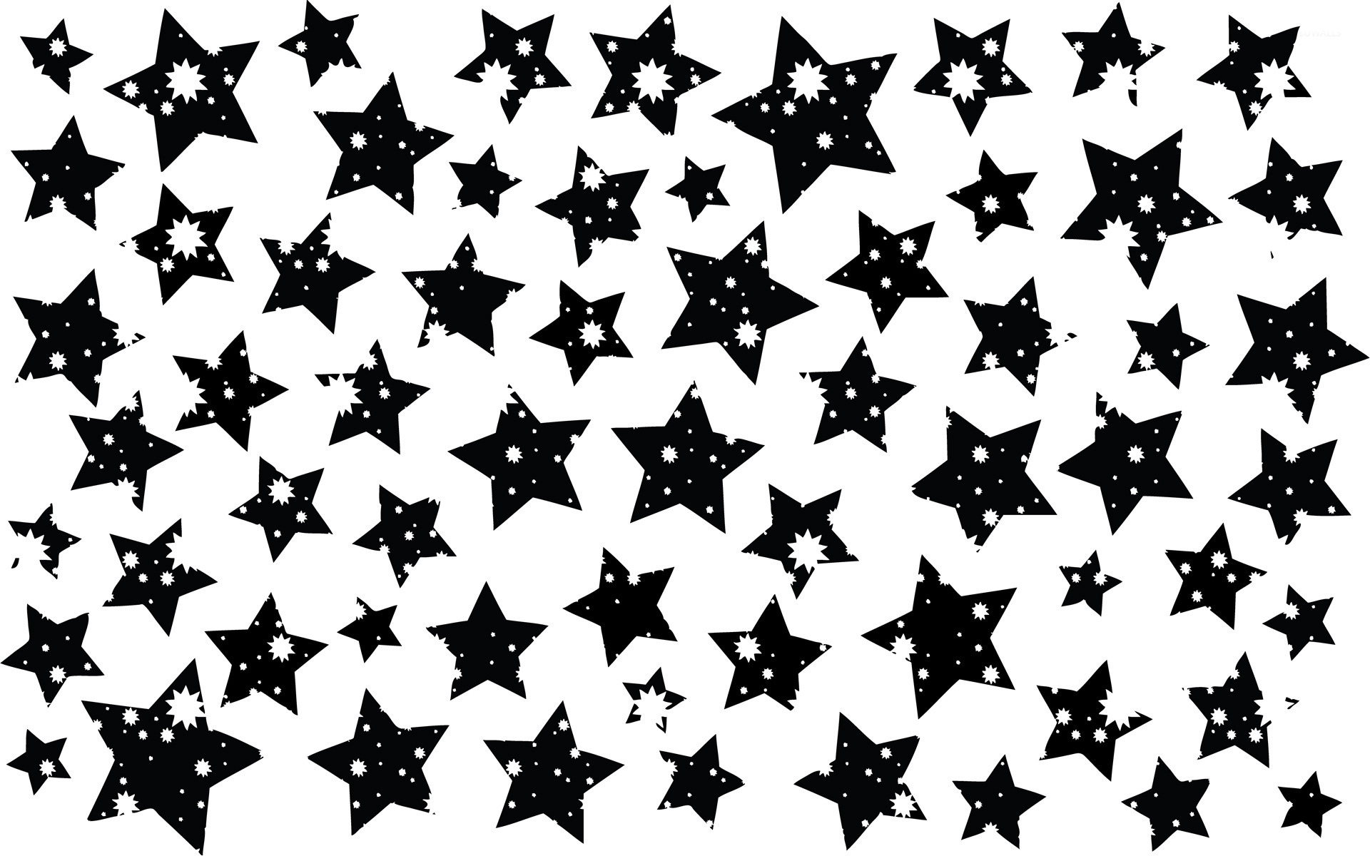 黒と白の星の壁紙 パターン 黒と白 設計 図 スタイル Wallpaperuse