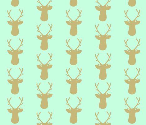 carta da parati menta e oro,cervo,renna,modello,design,cerbiatto