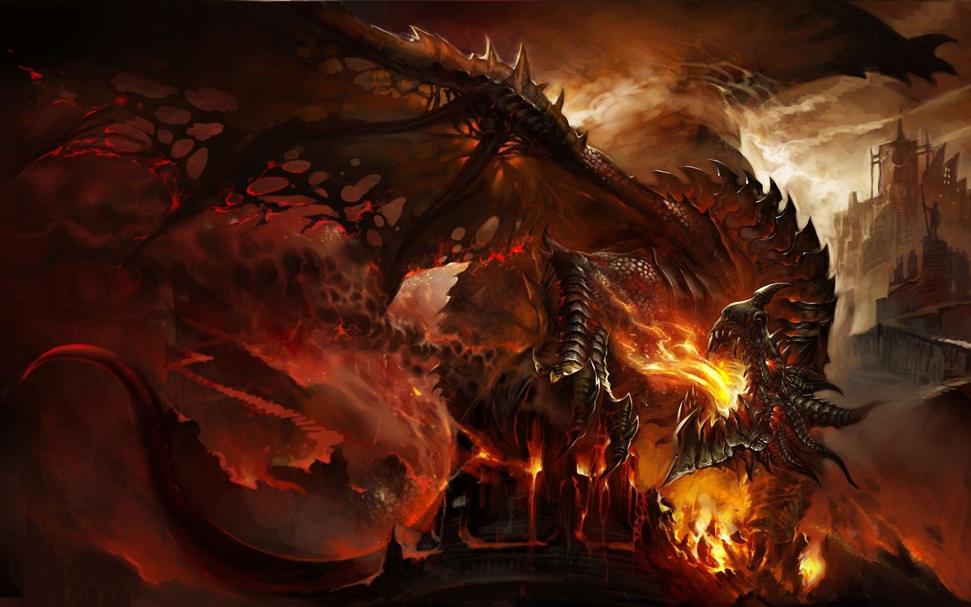 sfondi world of warcraft 1920x1080 hd,drago,cg artwork,demone,calore,mitologia