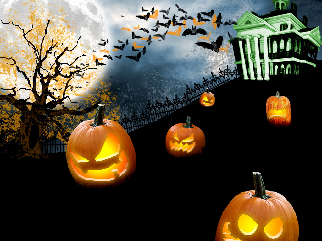 coole halloween tapeten,calabaza,jack o laterne,süßes oder saures,kürbis,gemüse