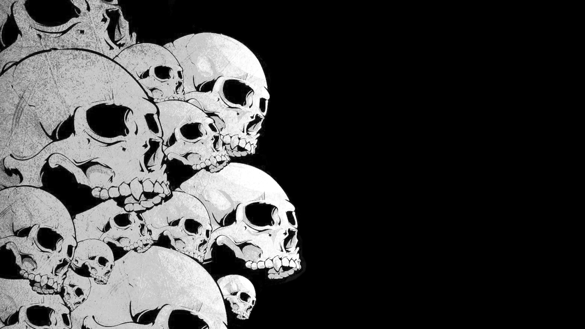 黒と白の頭蓋骨の壁紙,骨,頭蓋骨,モノクローム,写真撮影,図