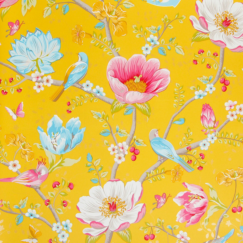 papier peint floral lumineux,fleurs sauvages,fleur,jaune,modèle,art floral