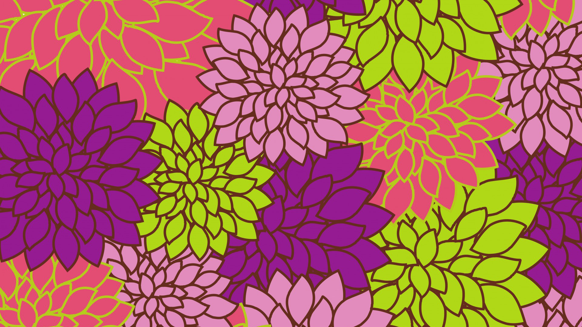 明るい花の壁紙,パターン,紫の,葉,花柄,ピンク