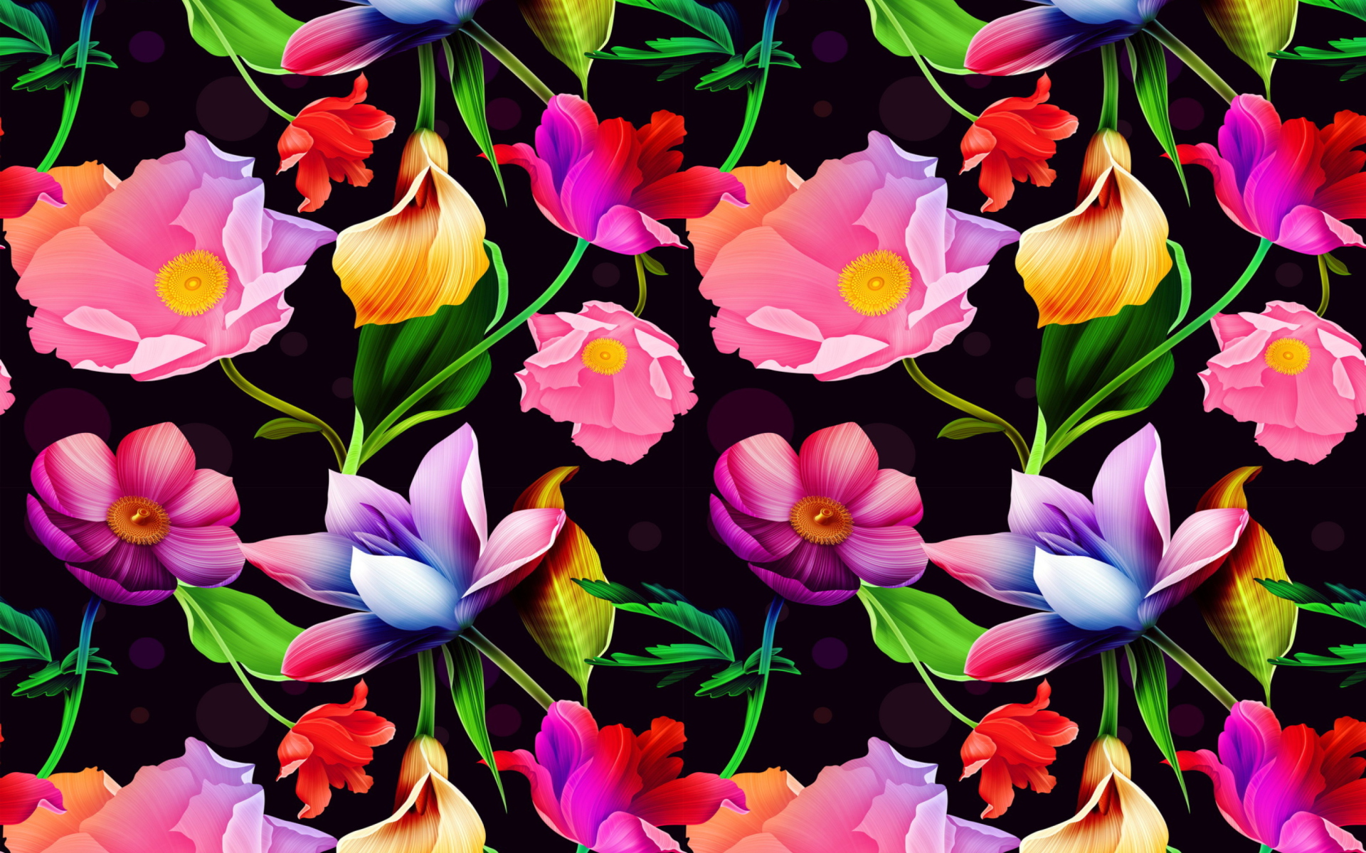밝은 꽃 무늬 벽지,꽃,꽃잎,식물,무늬,꽃 피는 식물