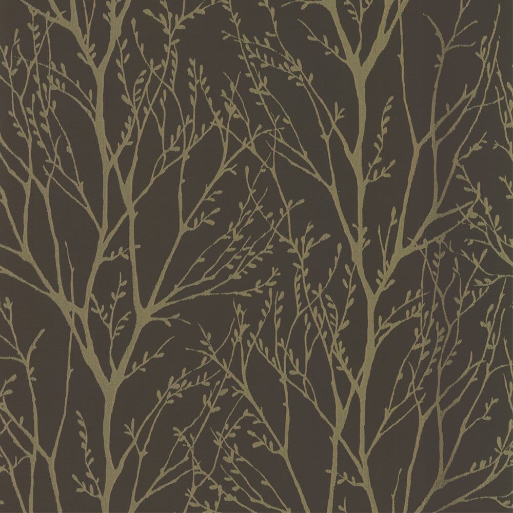 금속 벽지 영국,나무,작은 가지,잎,무늬,식물