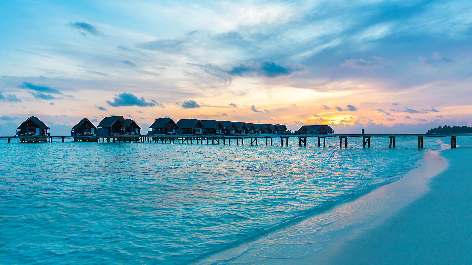 maldivas fondo de pantalla,cielo,cuerpo de agua,azul,mar,muelle
