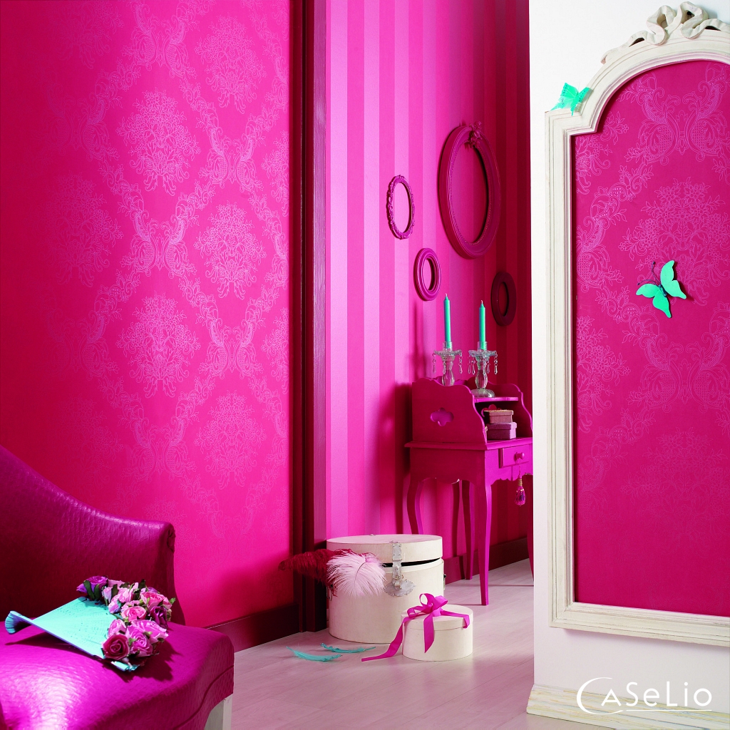 carta da parati boudoir,rosa,viola,viola,parete,camera