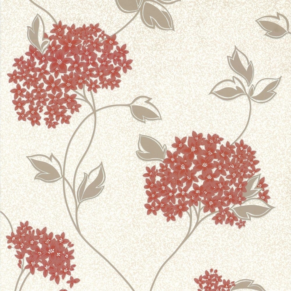 붉은 꽃 벽지,꽃,식물,잎,벽지,무늬