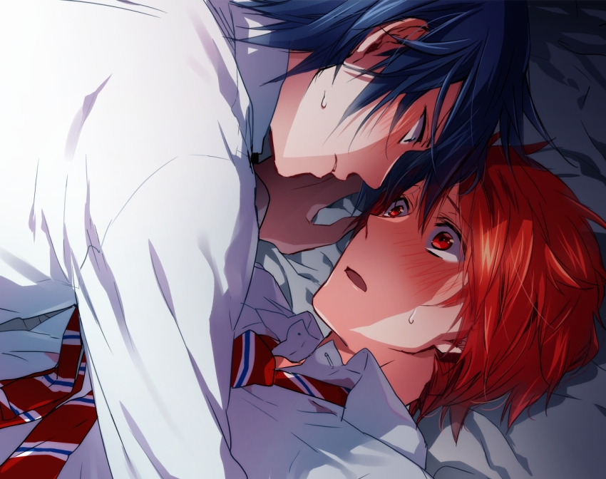 fondo de pantalla de anime gay,dibujos animados,cabello,anime,rojo,cg artwork