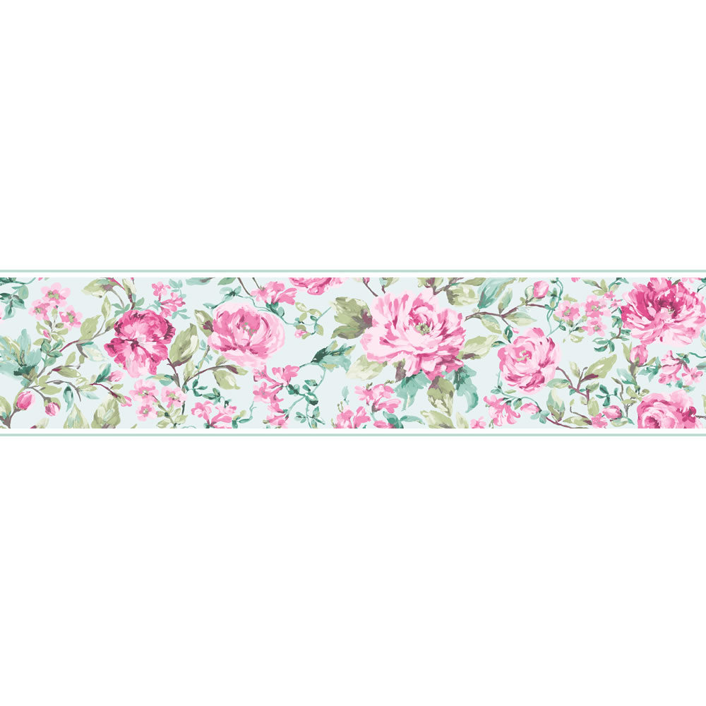 bordi per carta da parati wilko,rosa,modello,pianta,fiore,fiore di campo