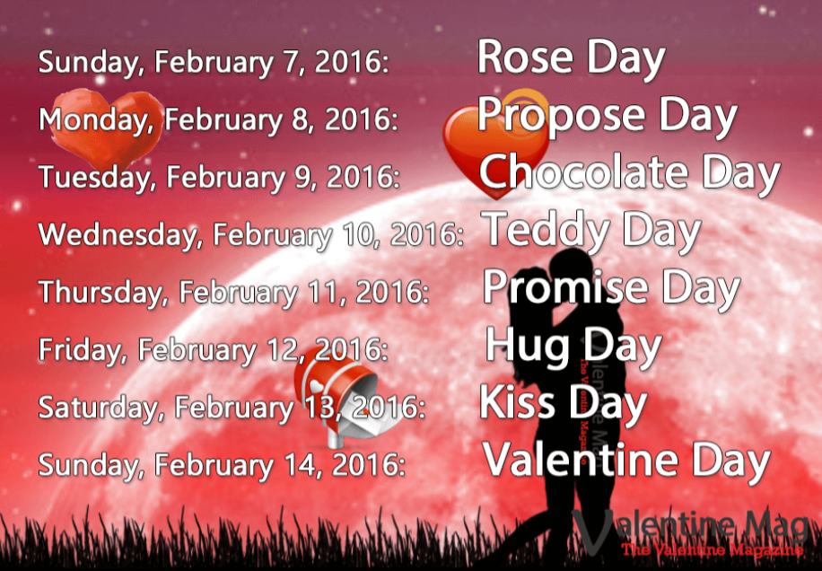 Valentine Week List Hd Wallpapers Valentine Day List Image In Hd