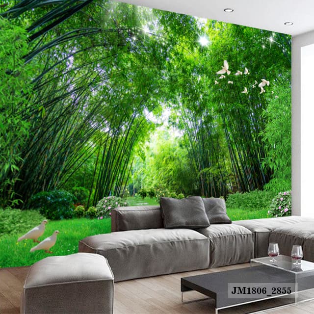 carta da parati 3d murah,paesaggio naturale,natura,verde,soggiorno,parete