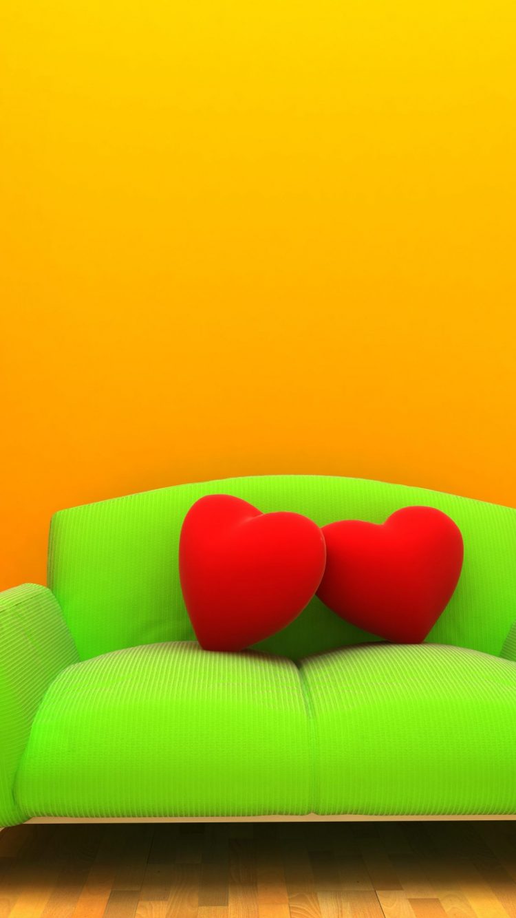 carta da parati cuscino,verde,giallo,rosso,arancia,divano