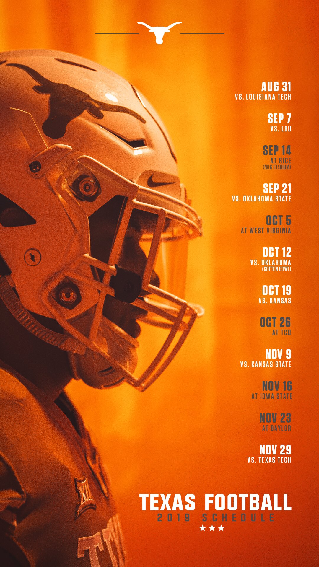 Texas Longhorns Football Schedule 2019 WallpaperUse