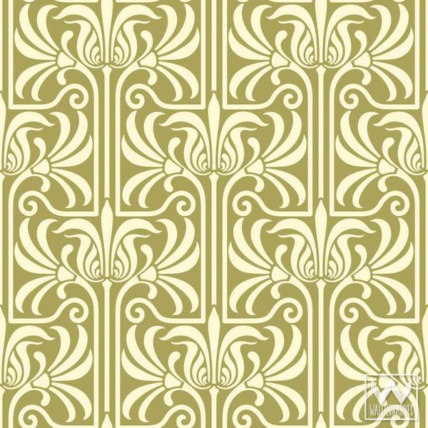 papel tapiz extraíble de damasco,modelo,amarillo,verde,línea,ornamento