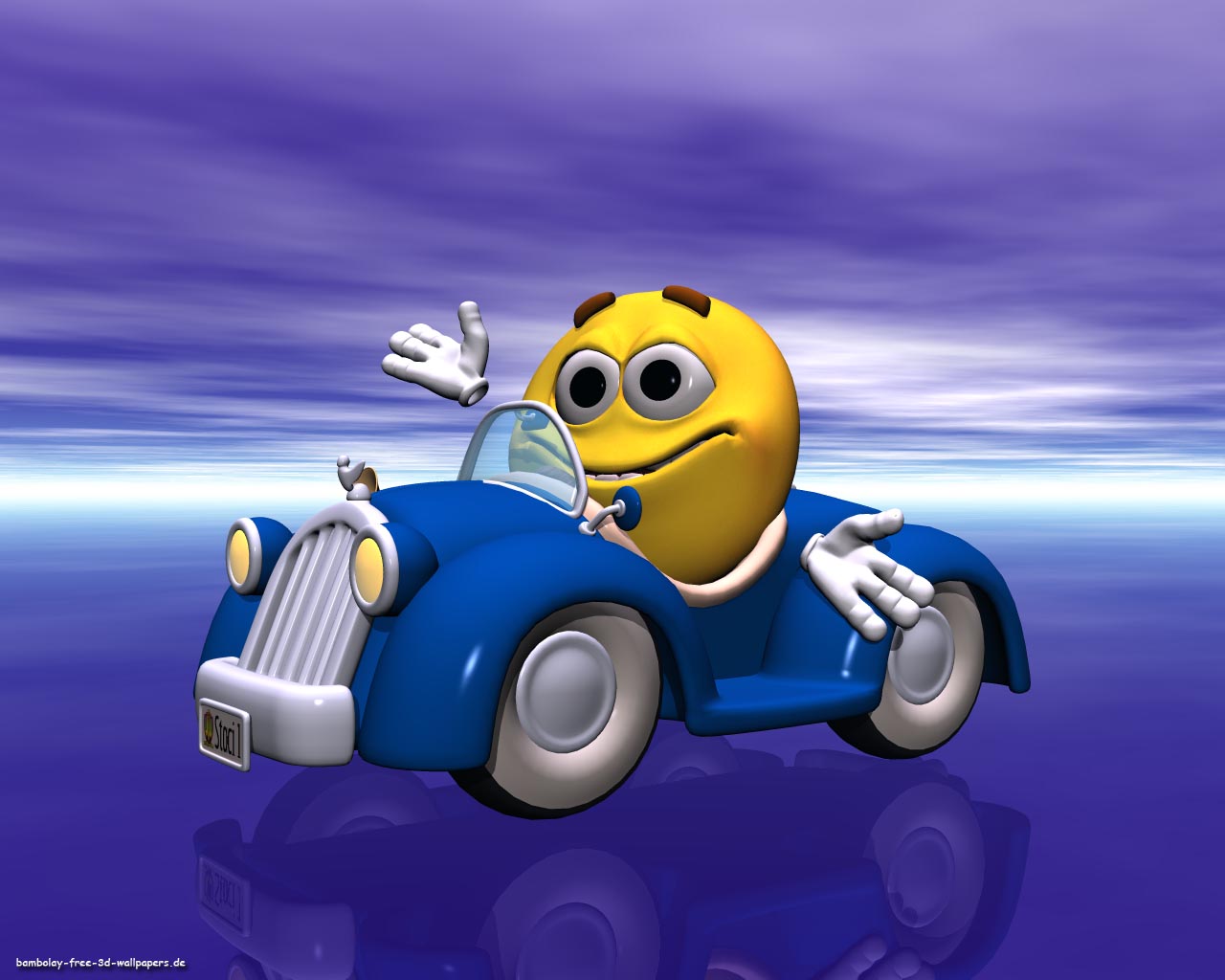 fondos de pantalla smiley 3d,dibujos animados,dibujos animados,azul,vehículo de motor,animación