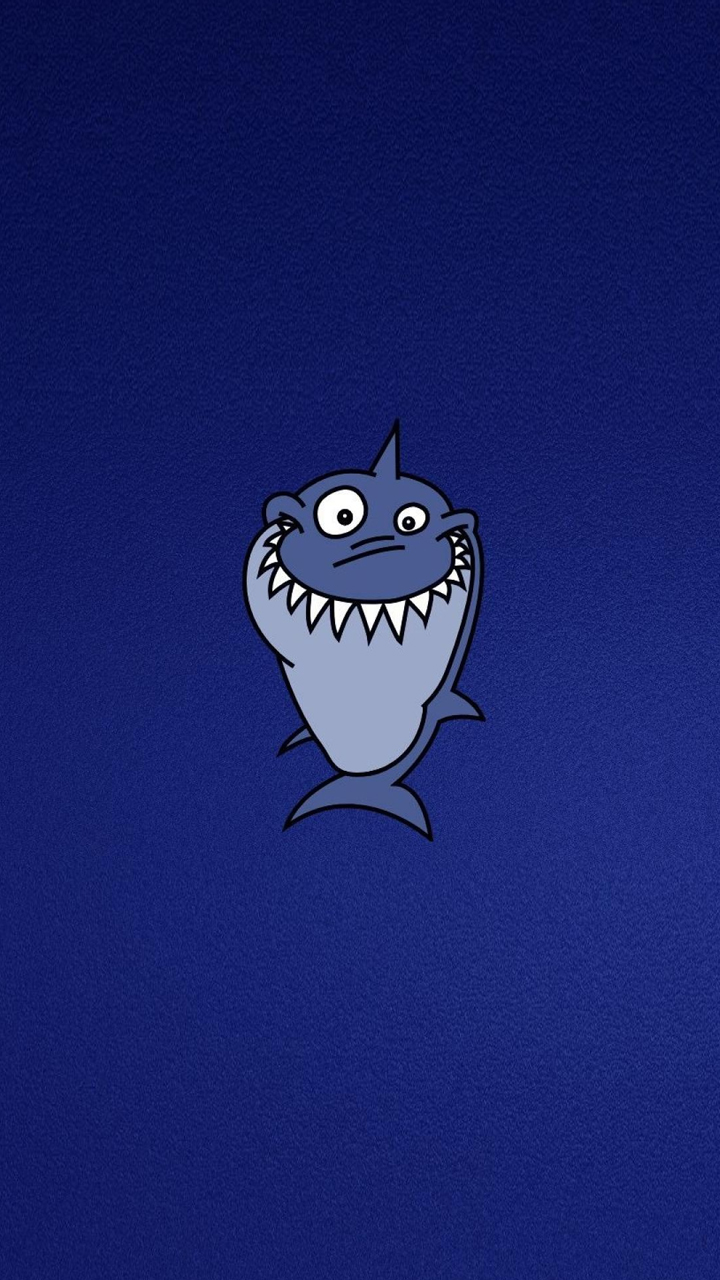 carta da parati j3,cartone animato,blu,illustrazione,pesce,squalo