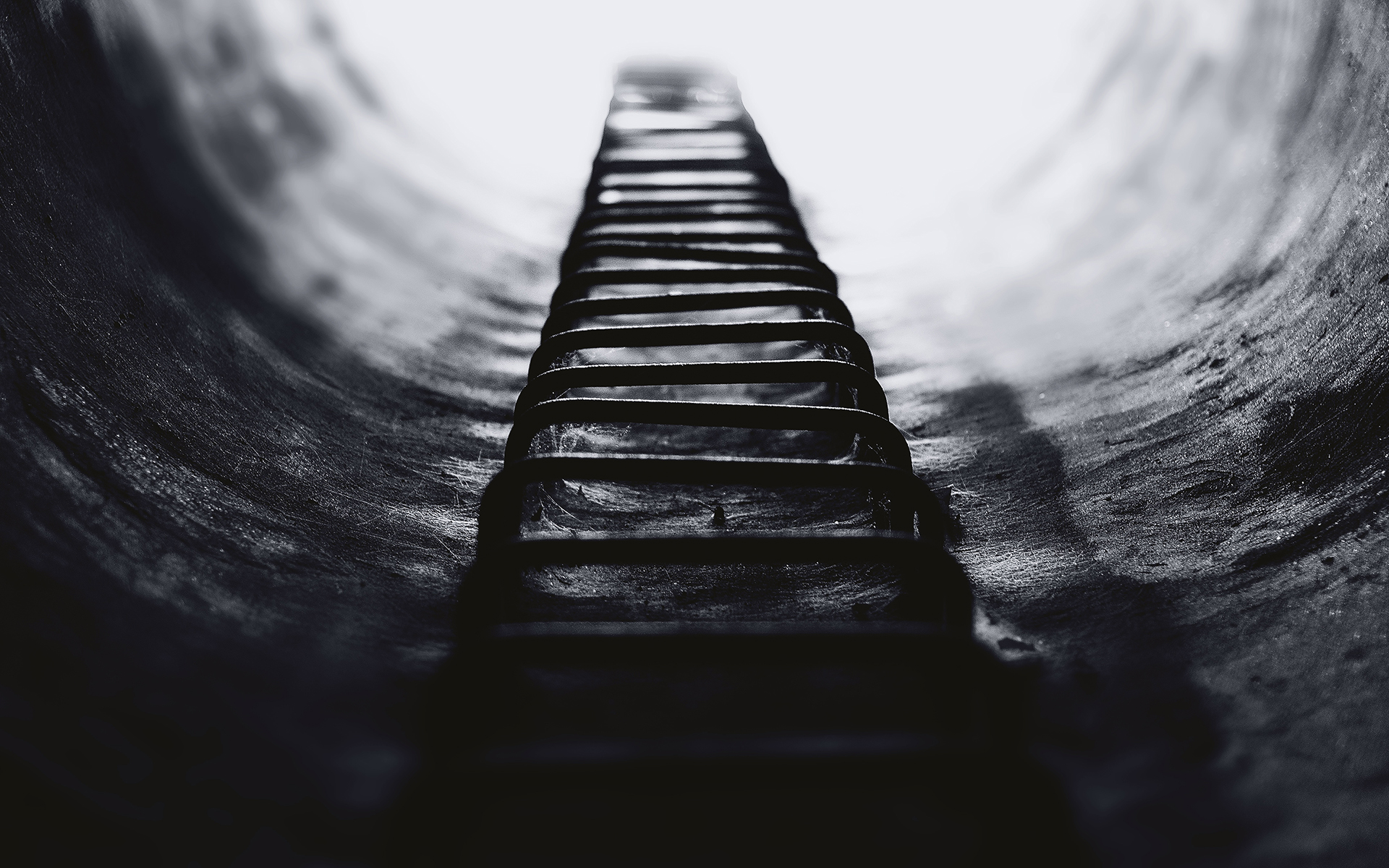 Stairs Steps Bw Macro Mood Black White Light Wallpaper - Ladders