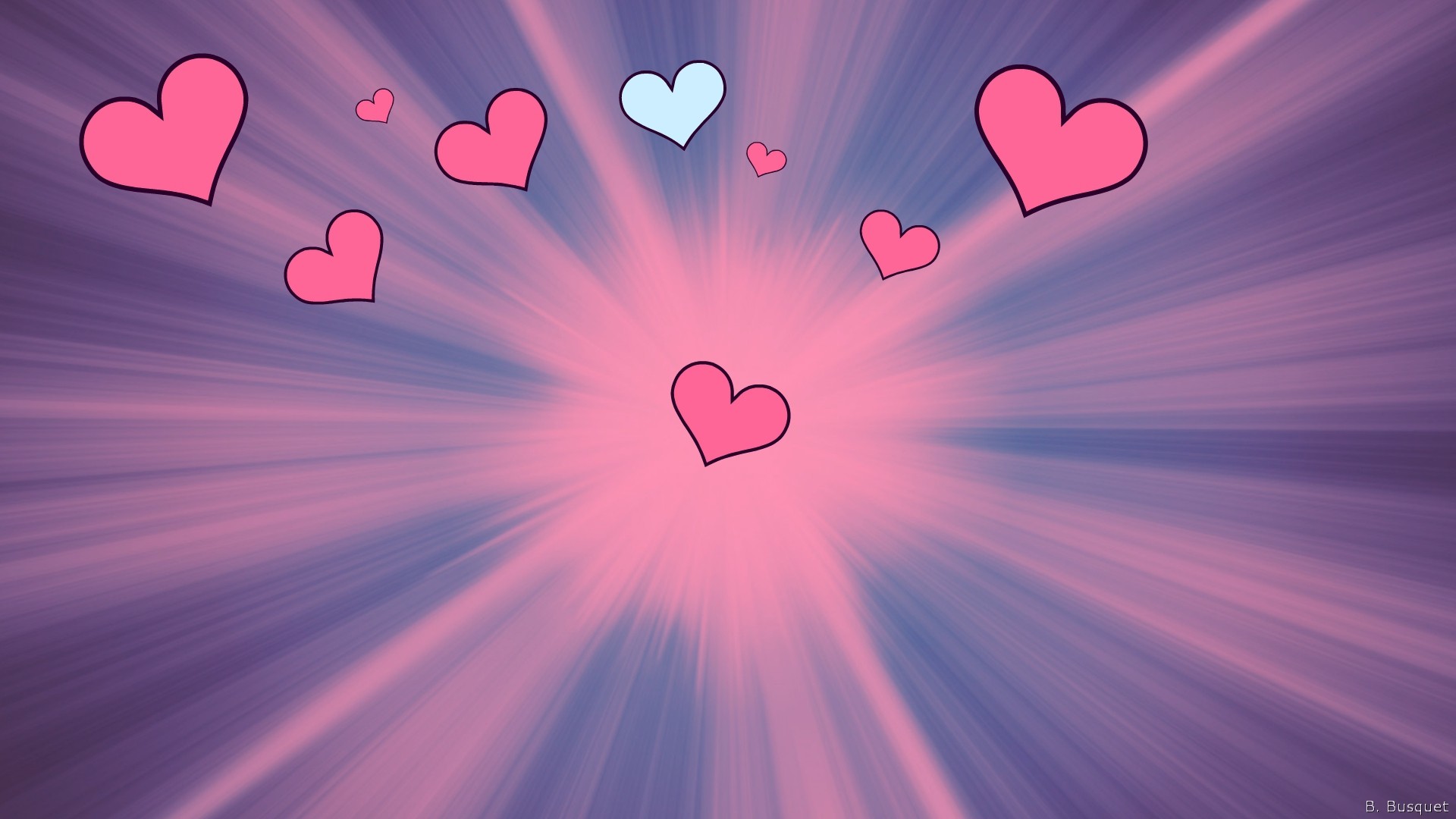 핑크 블루 벽지,심장,하늘,사랑,분홍,발렌타인 데이