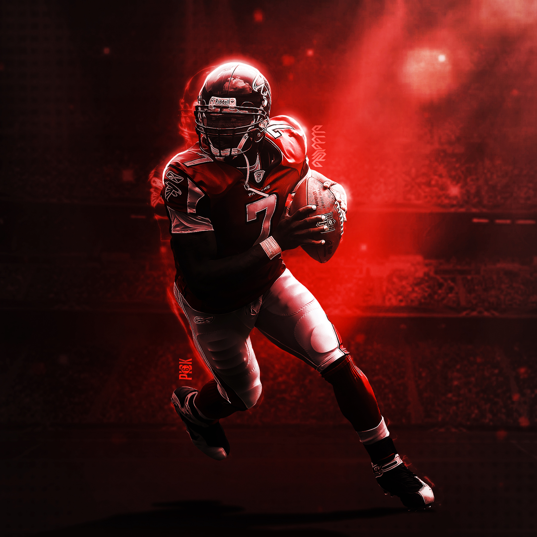 michael vick fondo de pantalla,rojo,fútbol americano,ilustración,personaje de ficción,figura de acción