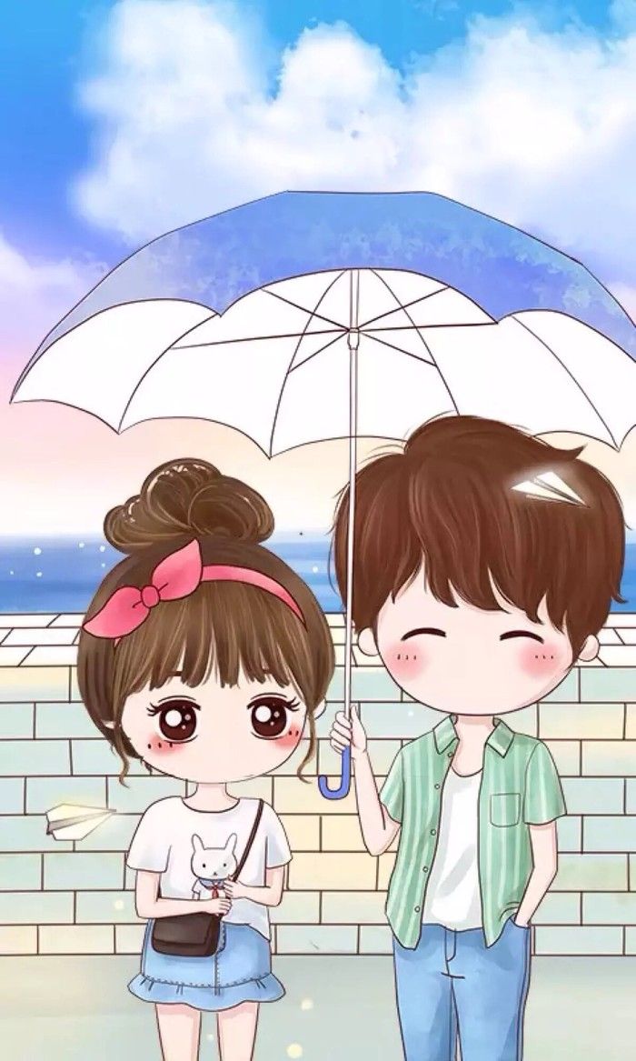 cartoon couple wallpaper,cartoon,anime,umbrella,sky,animated cartoon ...