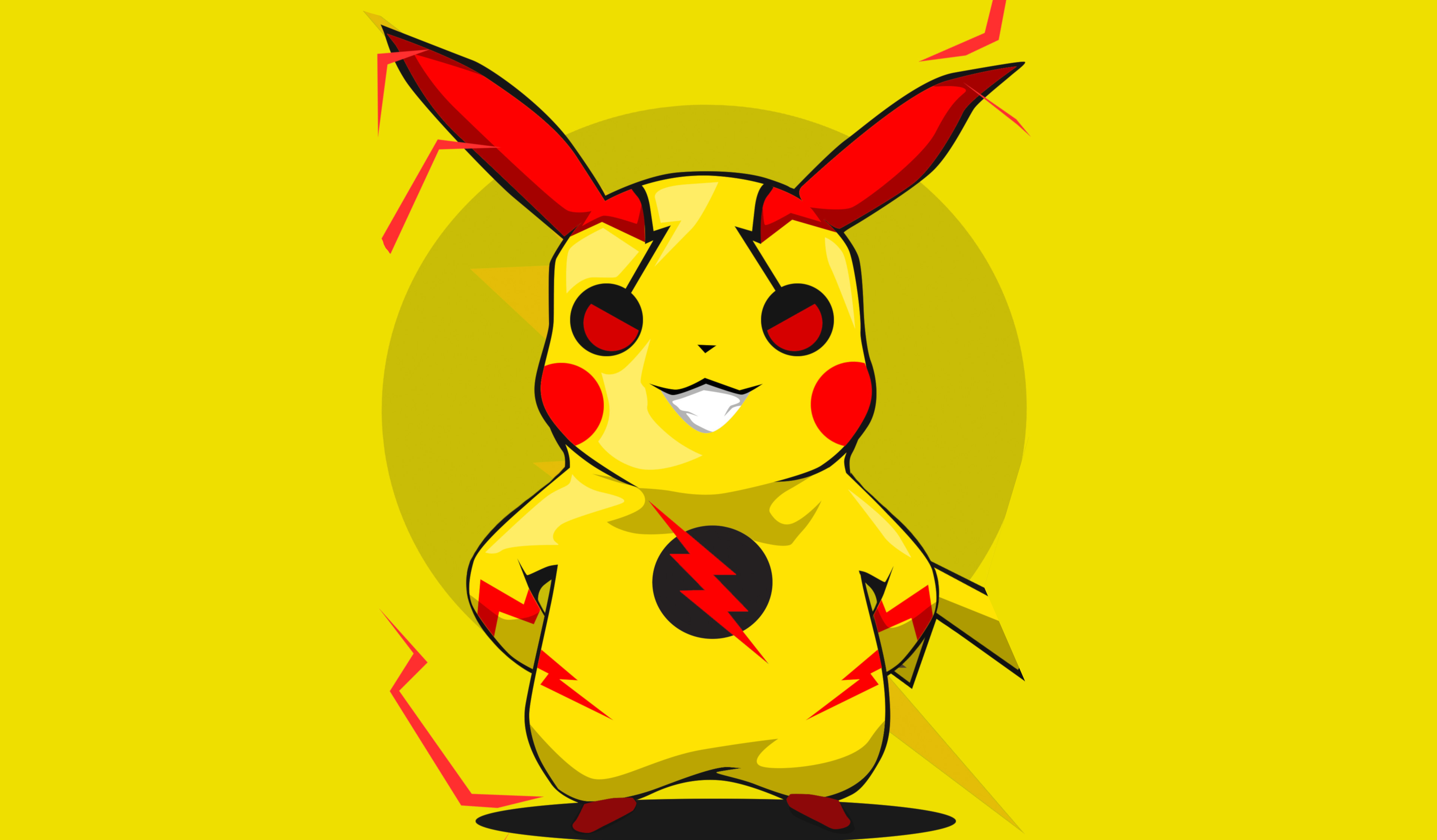 wallpaper di pikachu,cartone animato,rosso,giallo,cartone animato,illustrazione