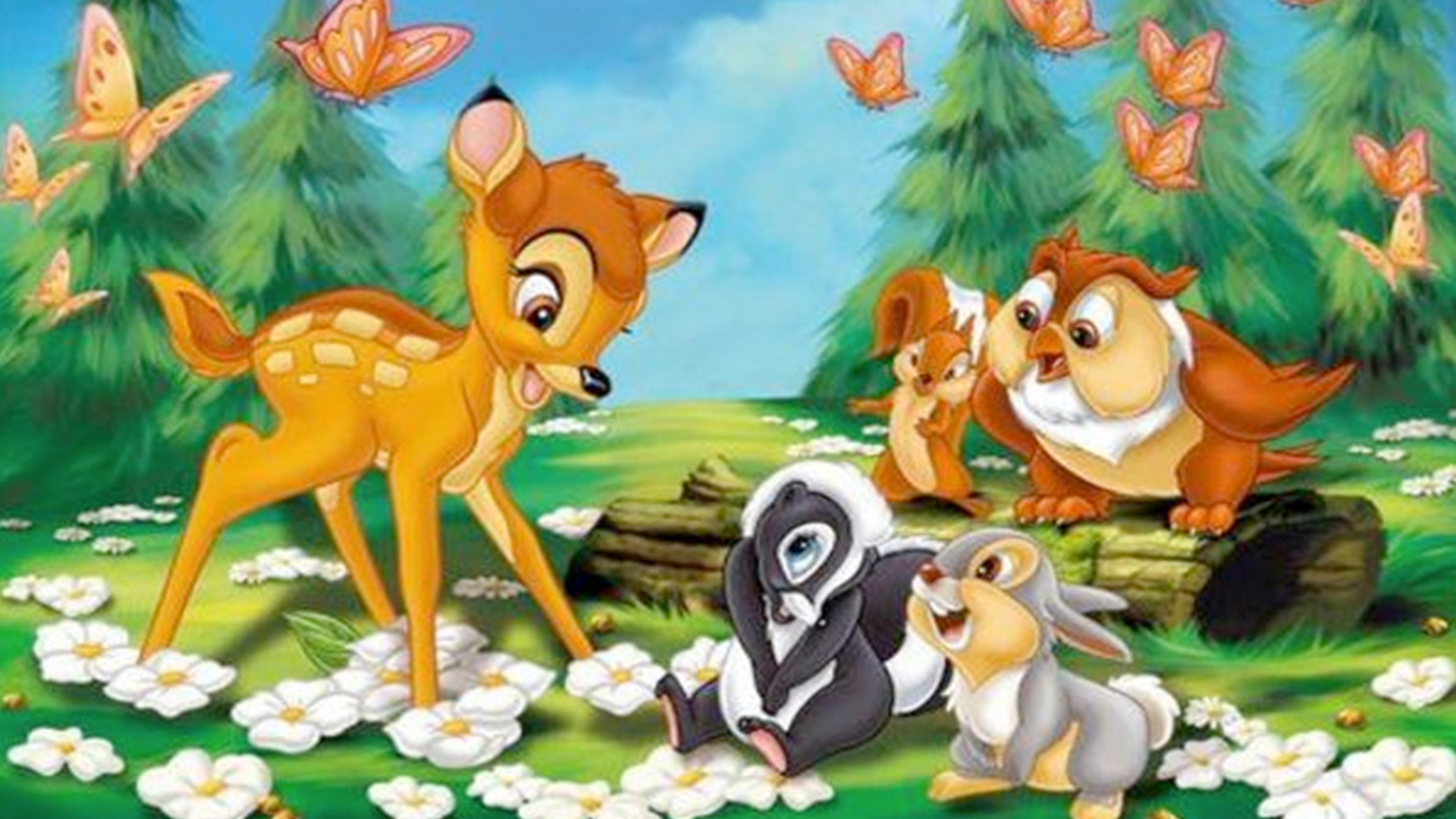 バンビの壁紙,アニメ,漫画,子鹿,野生動物,アニメーション