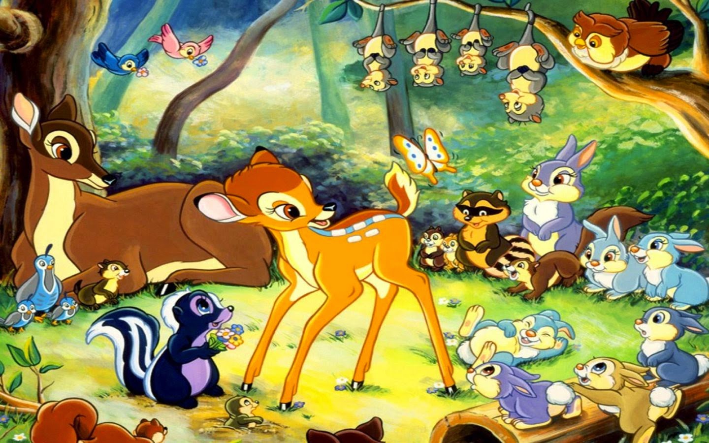 fondo de pantalla de bambi,dibujos animados,dibujos animados,arte,ilustración,pintura