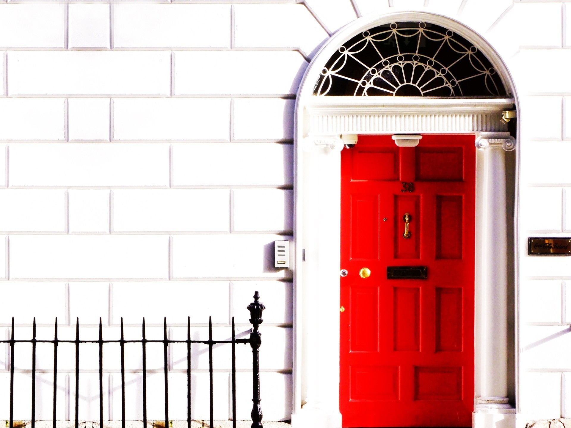 Red And White Doors- WallpaperUse