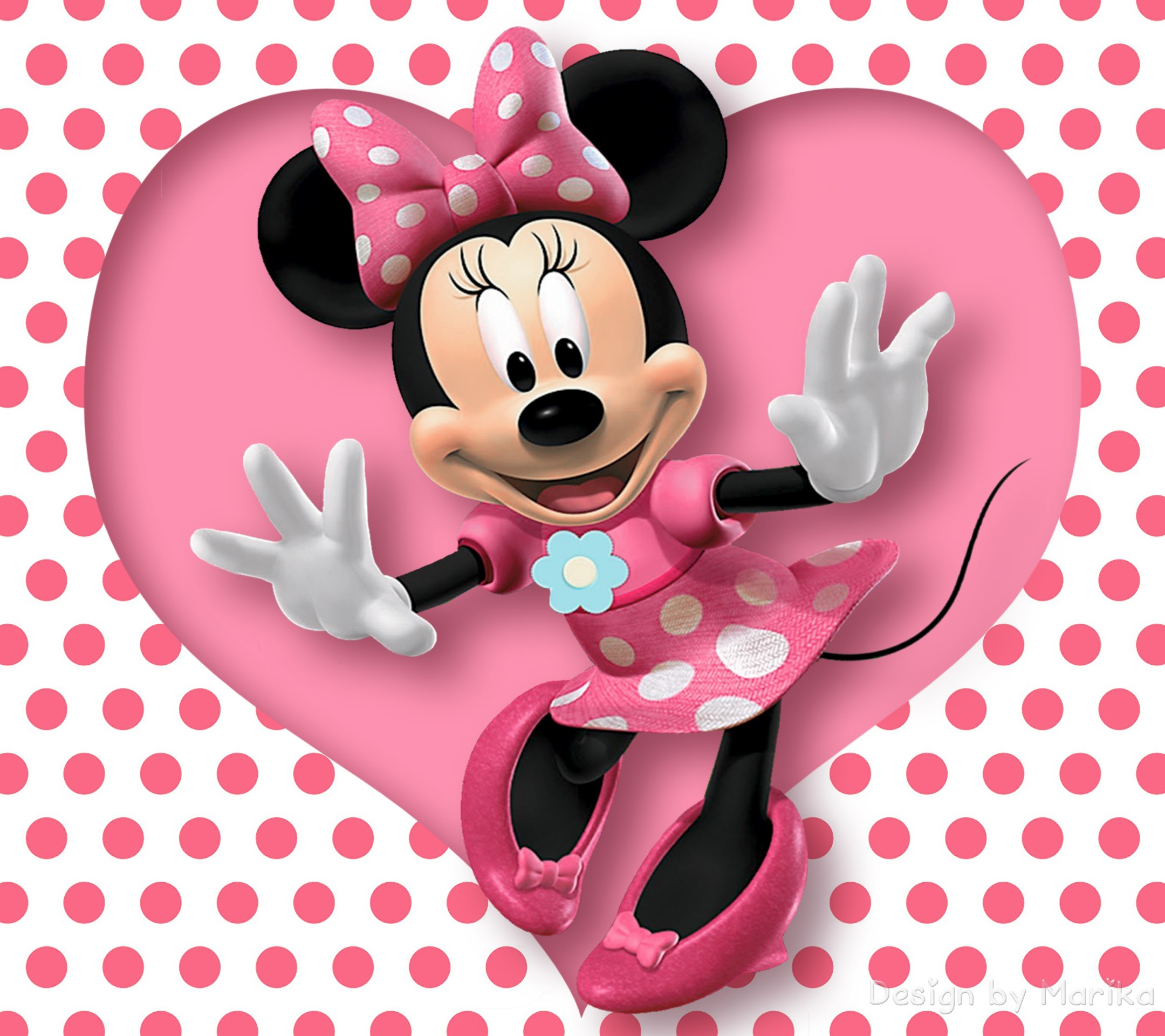 mini mouse da parati,cartone animato,rosa,cuore,design,modello